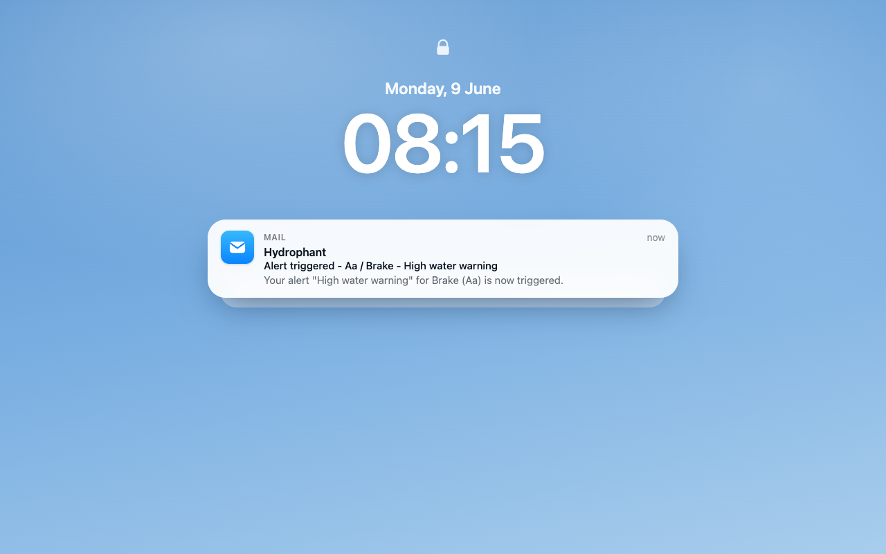 Get alerted in time
